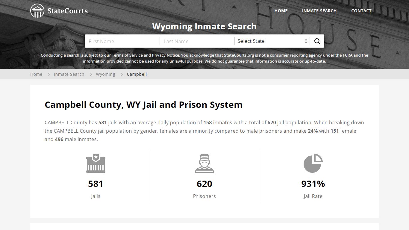 Campbell County, WY Inmate Search - StateCourts